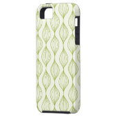 Groene verticale ogeenpatroonachtergrond Case-Mate iPhone case (Achterkant Links)
