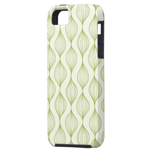 Groene verticale ogeenpatroonachtergrond Case-Mate iPhone case (Achterkant Links)