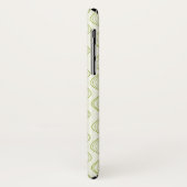 Groene verticale ogeenpatroonachtergrond Case-Mate iPhone case (Achterkant/links)
