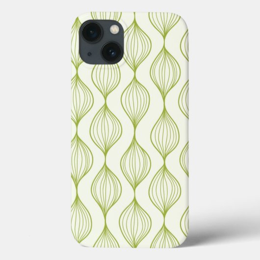 Groene verticale ogeenpatroonachtergrond Case-Mate iPhone case (Achterkant)