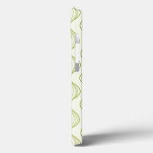 Groene verticale ogeenpatroonachtergrond Case-Mate iPhone case (Achterkant / Links)