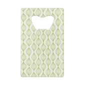 Groene verticale ogeenpatroonachtergrond creditkaart flessenopener (Achterkant)