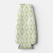 Groene verticale ogeenpatroonachtergrond flesjeskoeler (Voorkant)