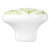 Groene verticale ogeenpatroonachtergrond keramische knop (Zijkant)