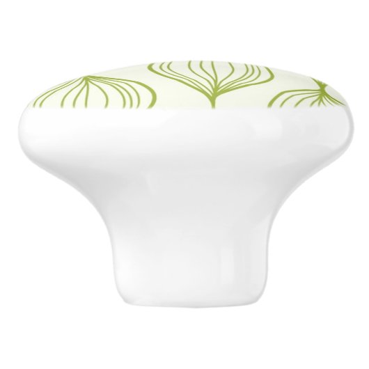 Groene verticale ogeenpatroonachtergrond keramische knop (Zijkant)