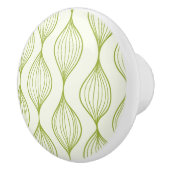 Groene verticale ogeenpatroonachtergrond keramische knop (Rechts)