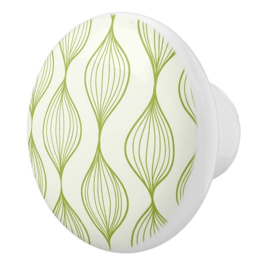 Groene verticale ogeenpatroonachtergrond keramische knop (Rechts)
