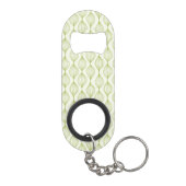 Groene verticale ogeenpatroonachtergrond mini flessenopener (Achterkant)
