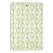 Groene verticale ogeenpatroonachtergrond mini klembord (Achterkant)