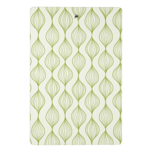 Groene verticale ogeenpatroonachtergrond mini klembord (Achterkant)