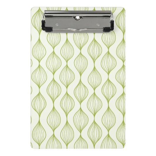 Groene verticale ogeenpatroonachtergrond mini klembord (Voorkant)