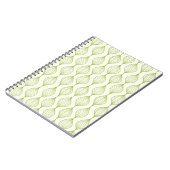 Groene verticale ogeenpatroonachtergrond notitieboek (Linkerzijde)