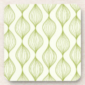 Groene verticale ogeenpatroonachtergrond onderzetter (Voorkant)