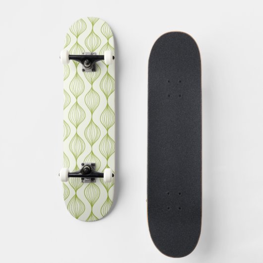 Groene verticale ogeenpatroonachtergrond persoonlijk skateboard (Voorkant)