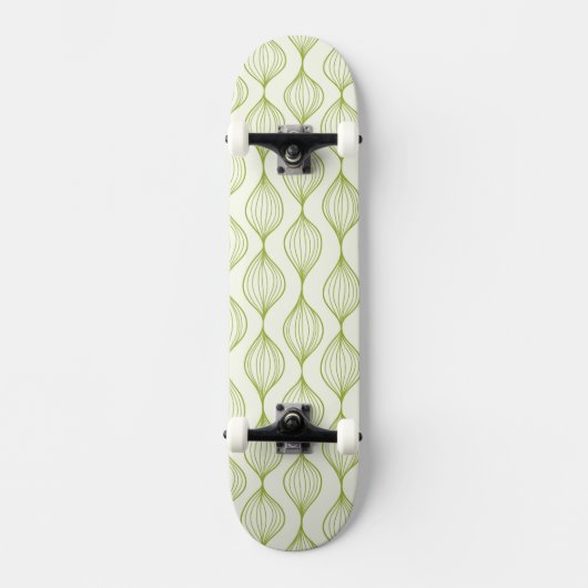 Groene verticale ogeenpatroonachtergrond persoonlijk skateboard (Voorkant)