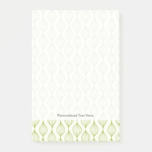 Groene verticale ogeenpatroonachtergrond post-it® notes (Voorkant)