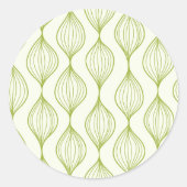 Groene verticale ogeenpatroonachtergrond ronde sticker (Voorkant)