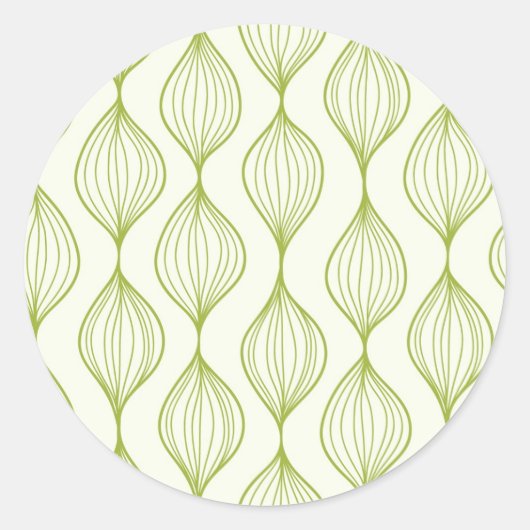 Groene verticale ogeenpatroonachtergrond ronde sticker (Voorkant)