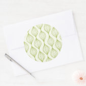 Groene verticale ogeenpatroonachtergrond ronde sticker (Envelop)