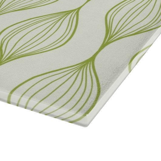 Groene verticale ogeenpatroonachtergrond snijplank (Hoek)