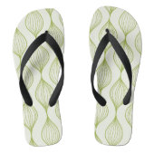 Groene verticale ogeenpatroonachtergrond teenslippers (Voetbed)