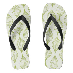 Groene verticale ogeenpatroonachtergrond teenslippers