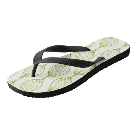 Groene verticale ogeenpatroonachtergrond teenslippers (Schuin)