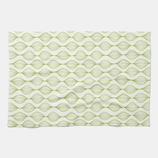 Groene verticale ogeenpatroonachtergrond theedoek (Horizontaal)
