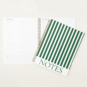 Groene Verticale Streep Moderne Minimalist Planner (Display)