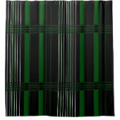 Groene verticale strepen douchegordijn (Voorkant)