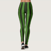 Groene verticale stripes Decor on Leggings (Achterkant)