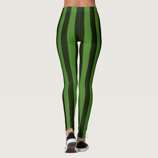 Groene verticale stripes Decor on Leggings (Achterkant)