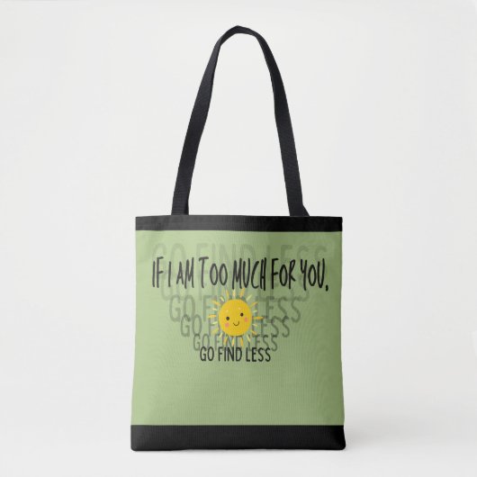 Groene Vertrouwen Vrouw Gelukkige Zonneschijn Tote Bag (Voorkant)