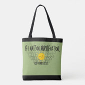 Groene Vertrouwen Vrouw Gelukkige Zonneschijn Tote Bag (Achterkant)