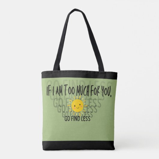 Groene Vertrouwen Vrouw Gelukkige Zonneschijn Tote Bag (Achterkant)