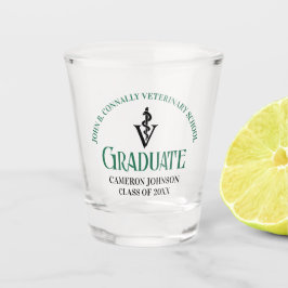 Groene Veterinaire School Afstuderen Custom Shot Glas