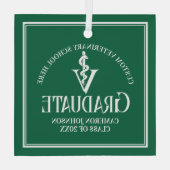 Groene Veterinaire School Afstuderen Kerst Glas Ornament (Achterkant)