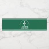Groene Veterinaire School Custom Graduation Party Waterfles Etiket (Enkel label)
