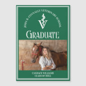 Groene Veterinaire School Foto Afstuderen Magnet (Voorkant)