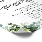 Groene vetplant boho 'in liefdevolle herinnering' poster (Hoek)