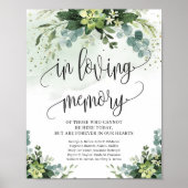 Groene vetplant boho 'in liefdevolle herinnering'  poster (Voorkant)