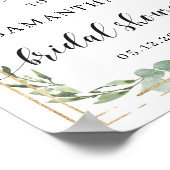 Groene Vetplant bruiloft Welcome Bord 8x10 Poster (Hoek)