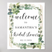 Groene Vetplant bruiloft Welcome Sign 8x10 Poster (Voorkant)