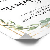 Groene vetplant gouden 'in liefdevolle herinnering poster (Hoek)