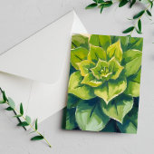 Groene vetplant schilderij briefkaart