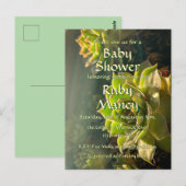 Groene vetplanten Baby shower Briefkaart (Voorkant / Achterkant)