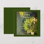 Groene vetplanten Baby shower Kaart (Voorkant / Achterkant)