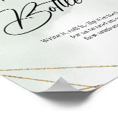 Groene vetplanten gouden Bericht in een Fles Bord Poster (Hoek)