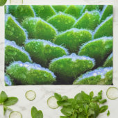 Groene vetplanten Natuur Fotografie Theedoek (Gevouwen)