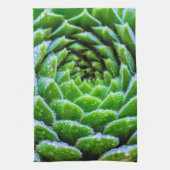 Groene vetplanten Natuur Fotografie Theedoek (Verticaal)